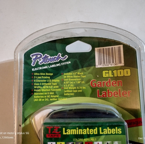 Brand New Sealed Brother GL100 Garden Labeler P-Touch Electronic Labeling System - Picture 4 of 6
